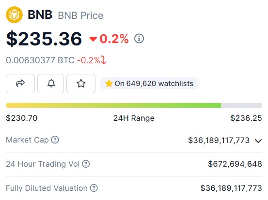 binance coin (bnb coin)