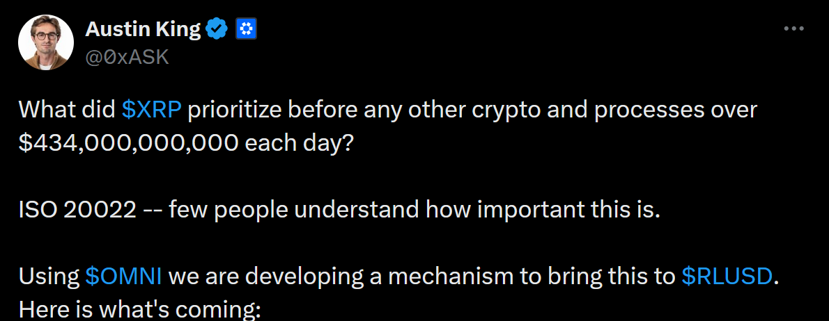 Austin King'in Ripple ile ilgili paylaşımı