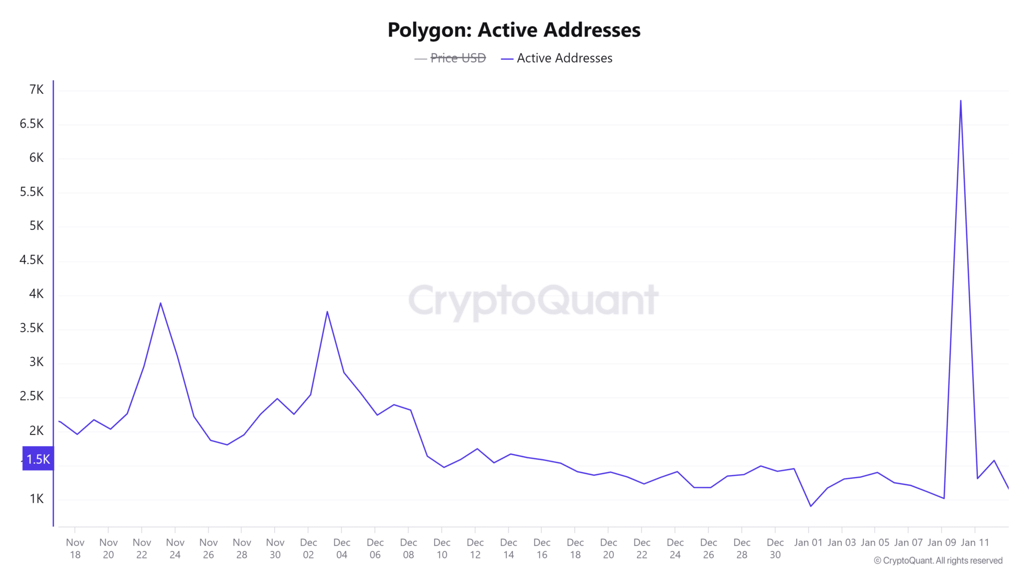 Polygon aktif adres sayısı grafiği